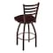 Holland Bar Stool Co 30" Swivel Bar Stool, Bronze Finish, Canter Bordeaux Seat 41030BZ005 - alternate 2